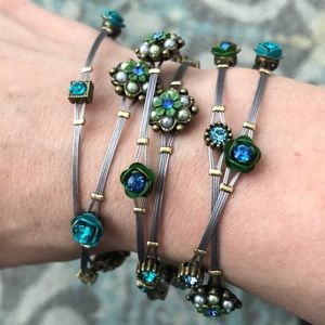 Floral Bangle bracelets BUNDLE TO SAVE
